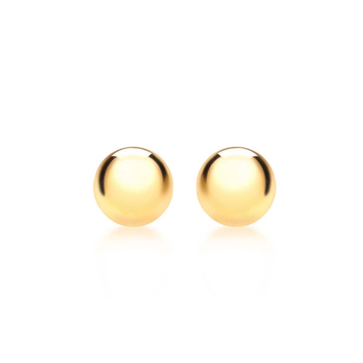 9ct Yellow Gold Classic 8mm Ball Earrings
