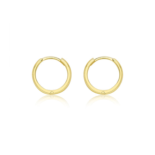9ct Yellow Gold 13mm Creole Hoop Earrings