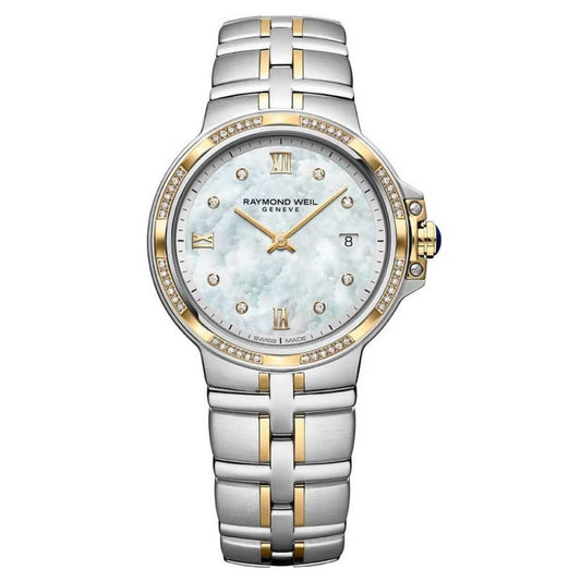 Raymond Weil 30mm Parsifal Two toned Mother of Pearl Diamond Watch