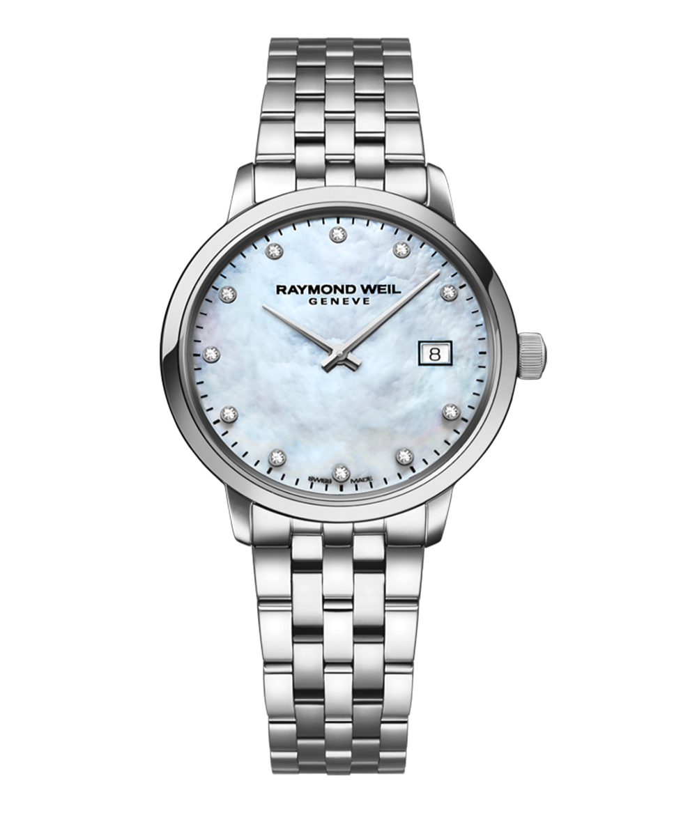 Raymond Weil 29mm Toccata Mother of Pearl with set Diamonds Watch frontal view