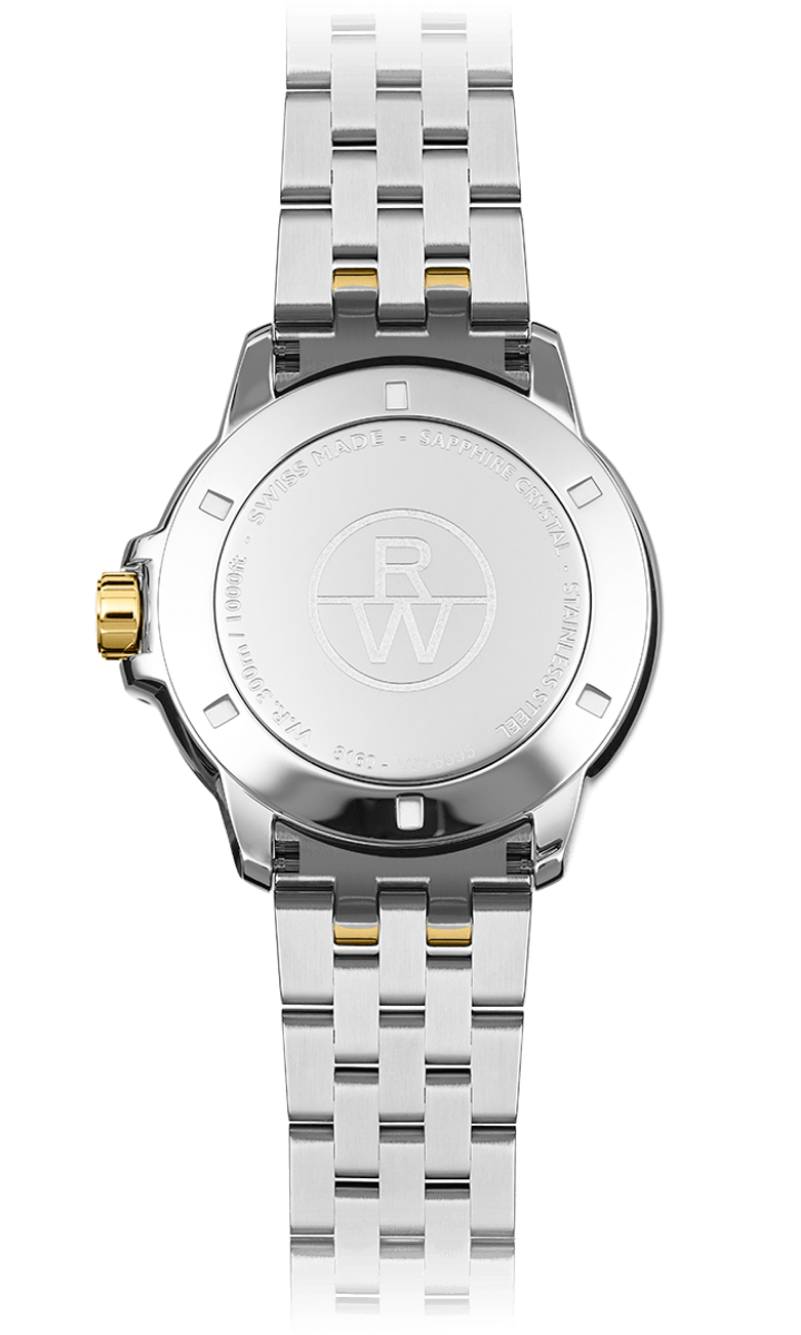 Raymond Weil 41mm Tango Two Toned Watch back case view