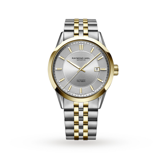 Raymond Weil 42mm Freelancer Automatic Classic Two-Tone Watch Frontal View