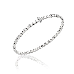 Chimento 18ct White Gold & Diamond Stretch Spring Bracelet