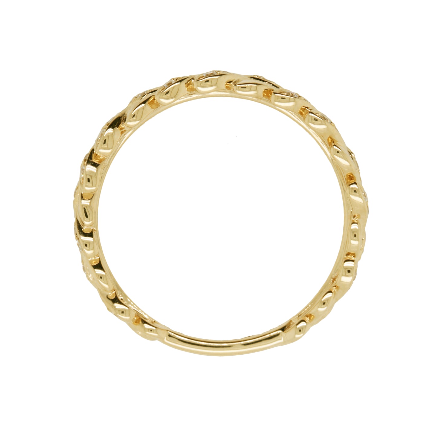 9ct Yellow Gold Fancy Vine Diamond Set Ring 0.10ct Media 2 of 2