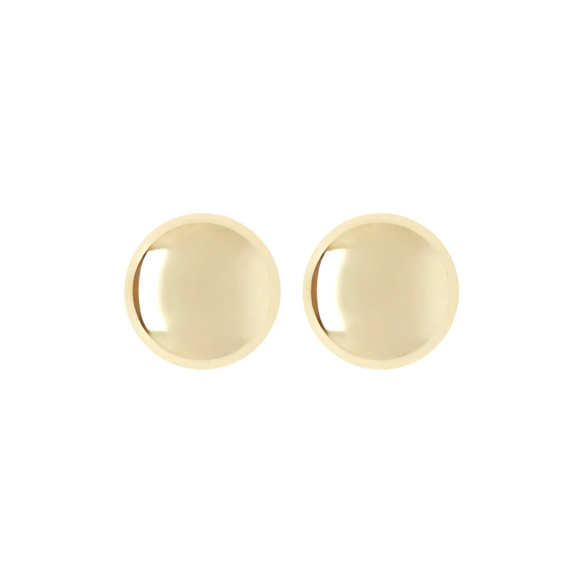 Bronzallure 18ct Yellow Gold Plated Purezza Button Earrings