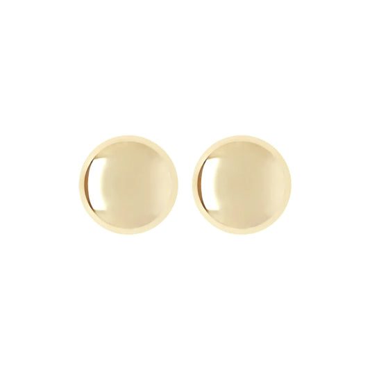 Bronzallure 18ct Yellow Gold Plated Purezza Button Earrings
