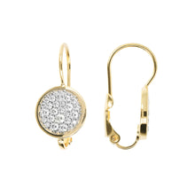 Load image into Gallery viewer, Bronzallure 18ct Altissima Yellow Plate Pavé CZ Drop Earrings