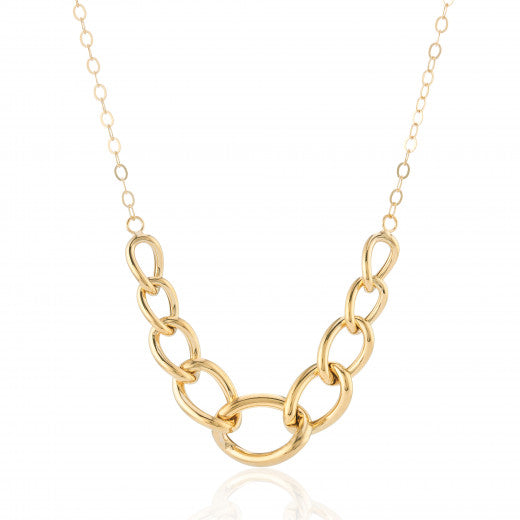 9ct Yellow Gold Chunky Open Link Necklace