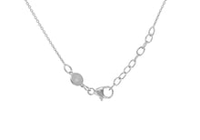 Load image into Gallery viewer, 9ct White Gold Double Disk Adjustable Necklace lobster clasp view
