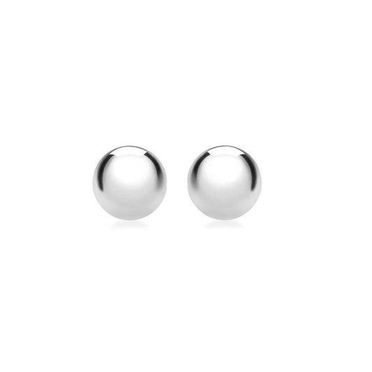 9ct White Gold Classic 4mm Ball Earrings