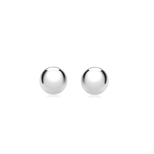 9ct White Gold Classic 12mm Ball Earrings