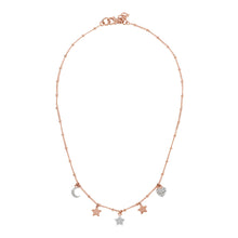 Load image into Gallery viewer, Bronzallure 18ct Rose Gold Plated Miss Heart Moon &amp; Star CZ Necklace