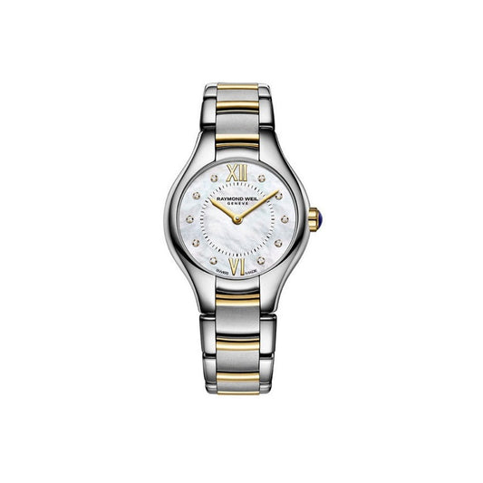 Raymond Weil 24mm Noemia Two-Tone Mother of Pearl Diamond Dial Watch