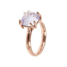 Load image into Gallery viewer, Bronzallure 9ct Rose Gold Solitaire Purple Amethyst Ring