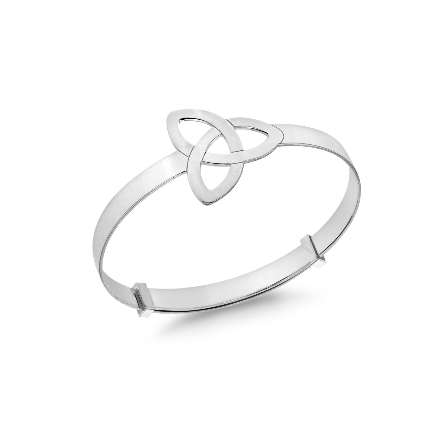 Sterling Silver Celtic Trinity Knot Baby Bangle