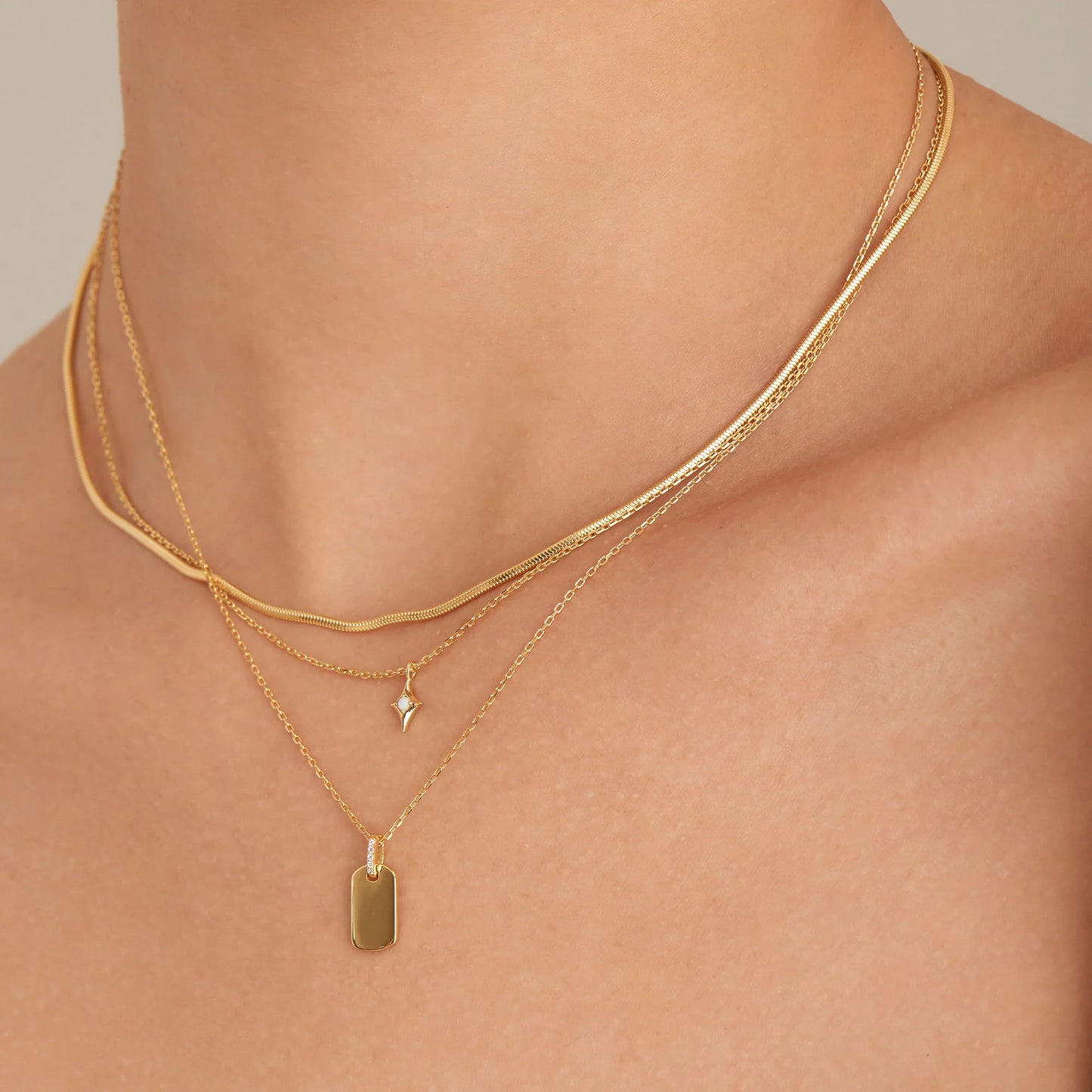 Ania Haie Yellow Gold Snake Chain Necklace