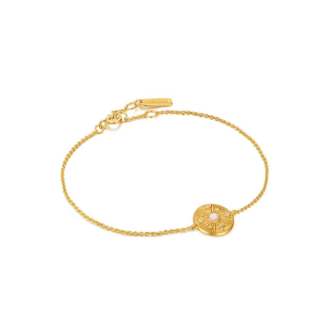 Ania Haie Yellow Gold Plated Scattered Stars Kyoto Opal & CZ Bracelet