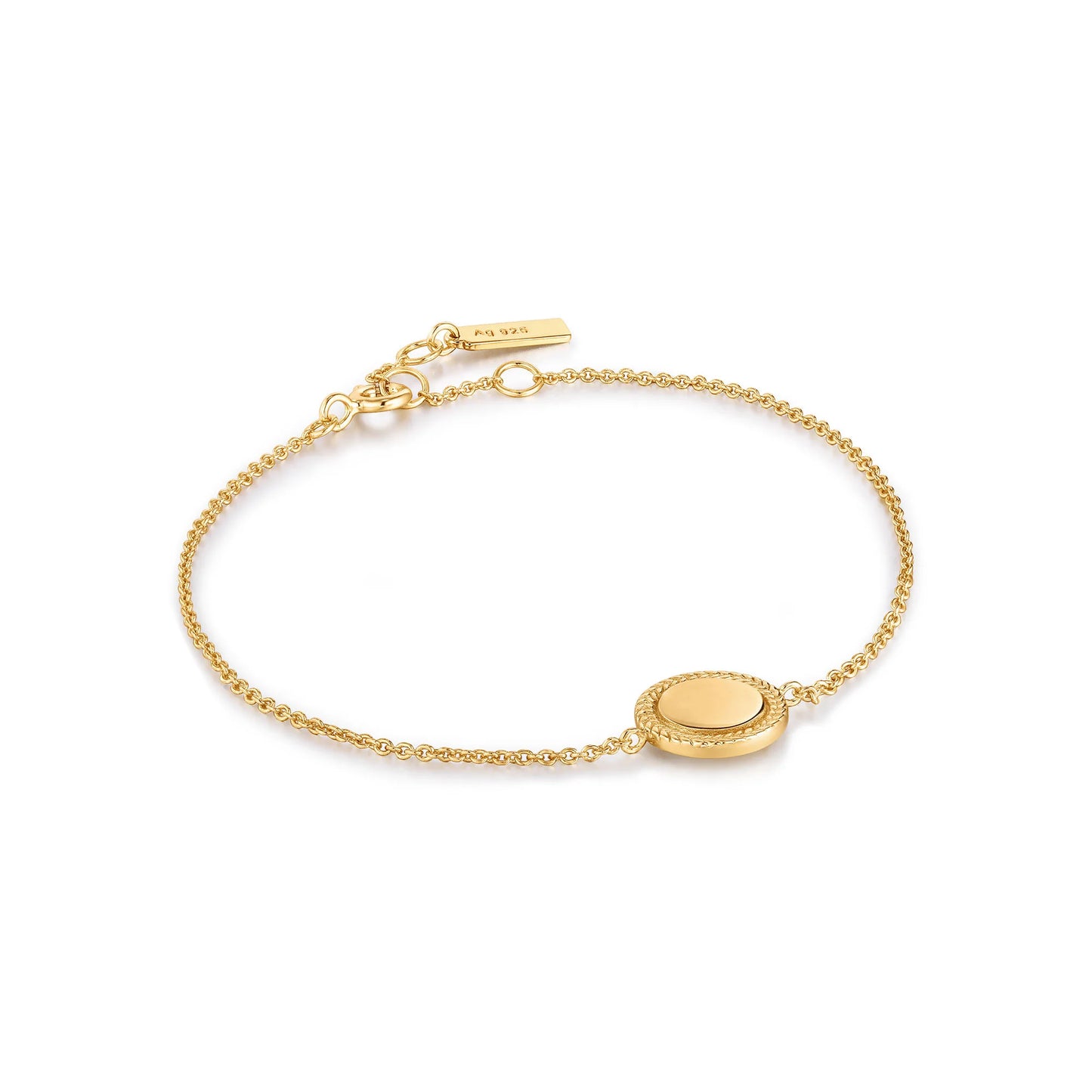 Ania Haie Yellow Gold Plated Rope Disc Bracelet