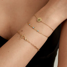 Load image into Gallery viewer, Ania Haie Yellow Gold Plated Knot T-Bar Bracelet