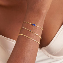 Load image into Gallery viewer, Ania Haie Yellow Gold Plated Lapis &amp; CZ Bracelet