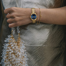 Load image into Gallery viewer, Cluse 25mm Féroce Mini Royal Blue &amp; Gold Toned Stainless Steel Link Watch