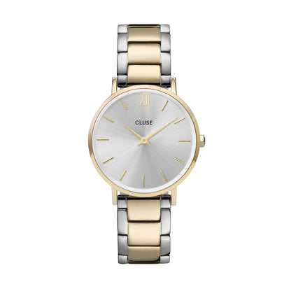 Cluse 33mm Minuit Silver & Yellow Gold Tone Stainless Steel Watch