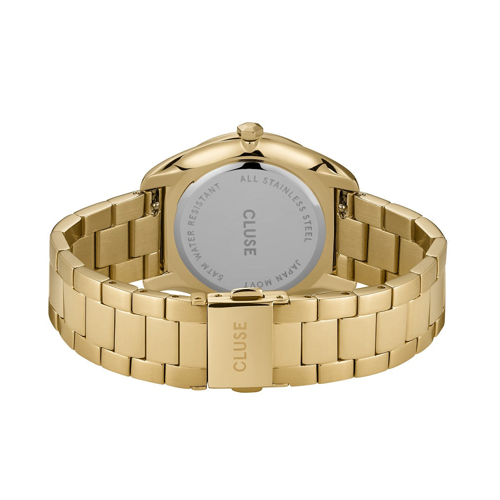Cluse 36mm Féroce White Dial Gold Coloured Stainless Steel Link Watch