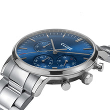 Load image into Gallery viewer, Cluse 40mm Aravis Chronographic Stainless Steel Link Watch
