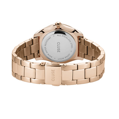 CLUSE 31mm Féroce Pink Gold Coloured Steel Link Strap Watch