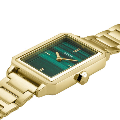 Cluse 30mm Fluette Green Dial Gold Toned Steel Watch