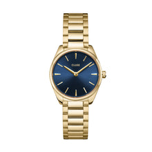Load image into Gallery viewer, Cluse 25mm Féroce Mini Royal Blue &amp; Gold Toned Stainless Steel Link Watch