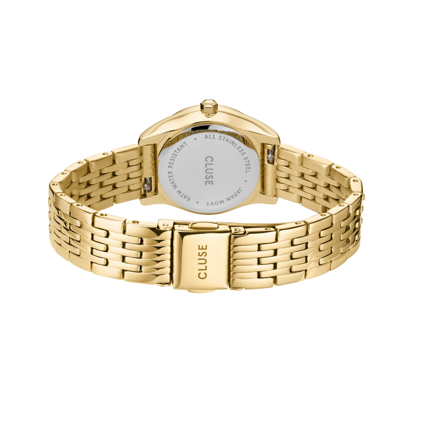 Cluse 25mm Féroce White Dial Gold Toned Link Watch