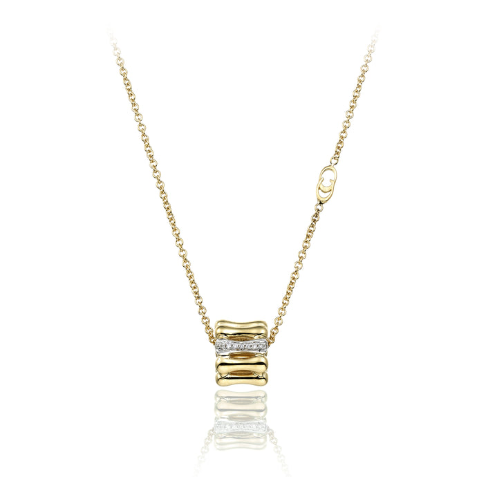 Chimento Bamboo 18ct Gold & Diamond Necklace