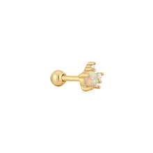 Load image into Gallery viewer, Ania Haie Yellow Gold Plated Kyoto Opal &amp; Star Crown CZ Single Stud