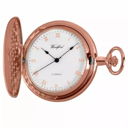 Woodford Rose Gold Plated Full Hunter Pocket Watch