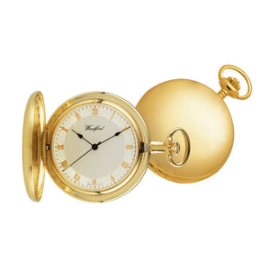 Woodford 50mm Gold Plated Full Hunter Pocket Watch