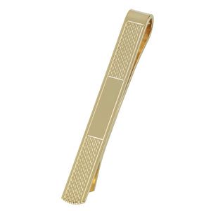 Base Metal Yellow Gold Plated Polished & Detailed Tie Slide