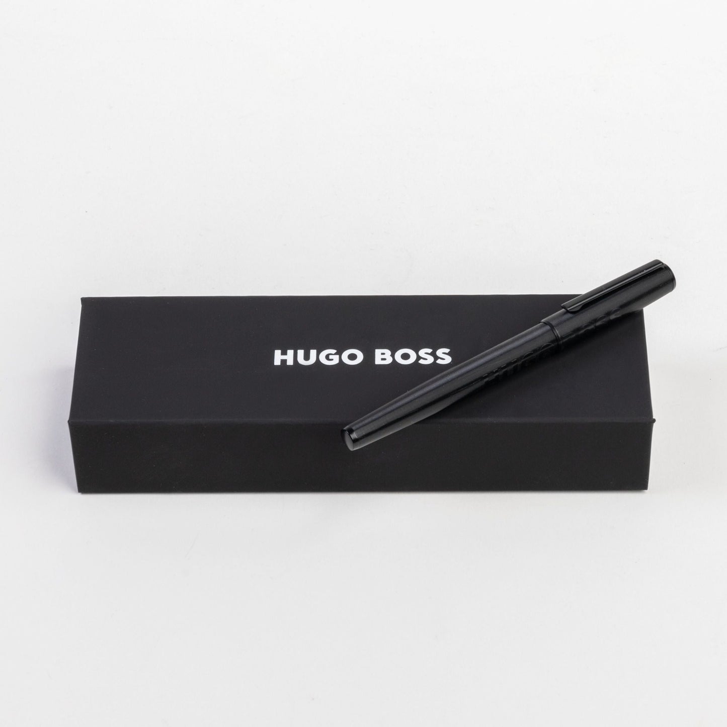 Hugo Boss Black Contemporary Chrome Matte Textured Rollerball Pen