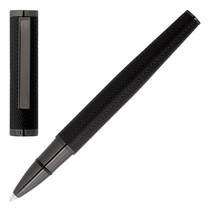Hugo Boss All Black Textured Matte Rollerball Pen