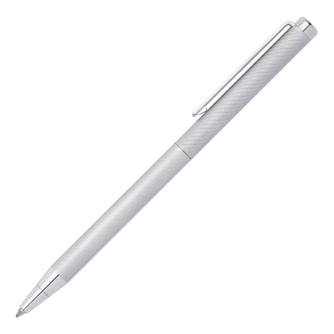 Hugo Boss Slim Chrome Textured Matte Ballpoint Pen