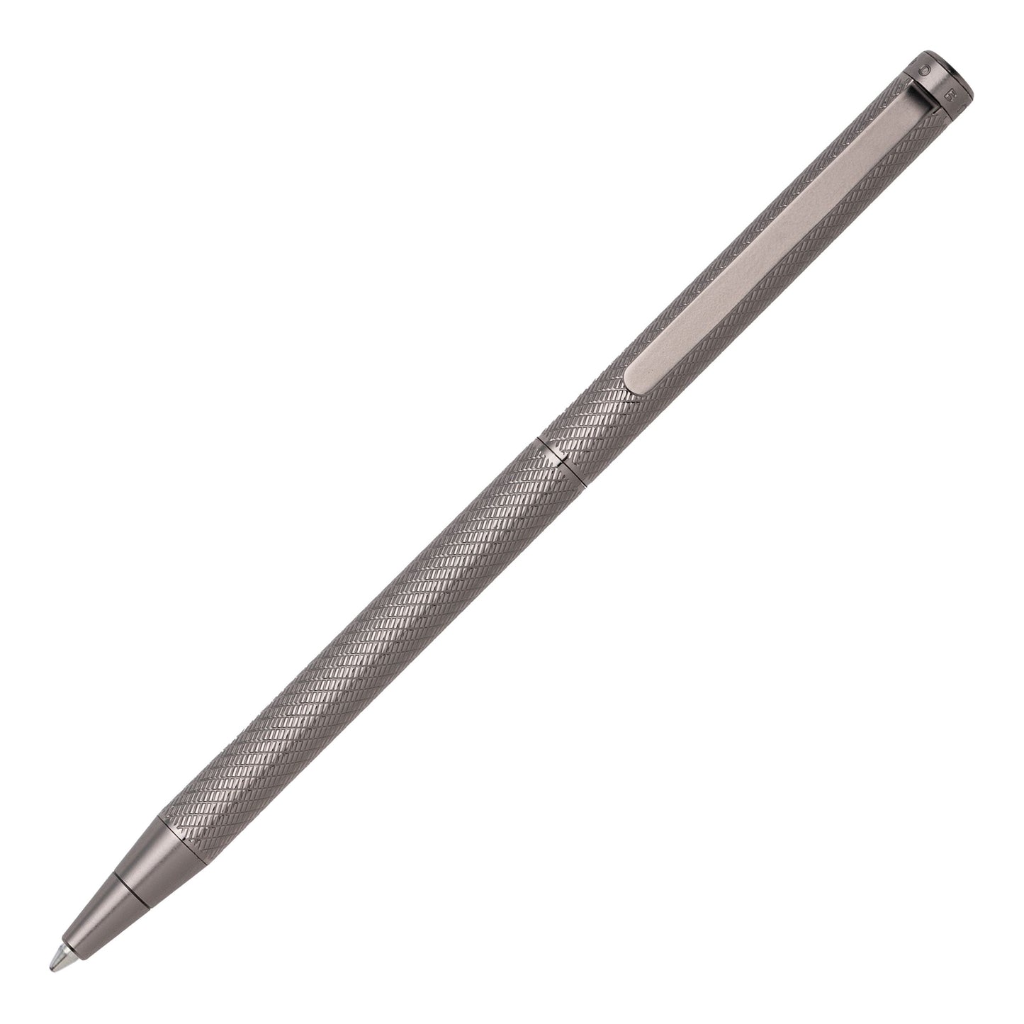 Hugo Boss Slim Grey Textured Matte Ballpoint Pen