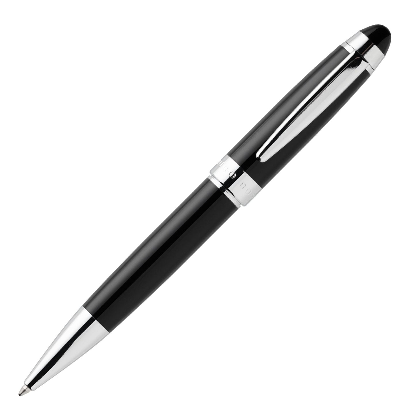 Hugo Boss Black Classic Chrome & Black Polished Ballpoint Pen