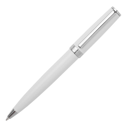 Hugo Boss White & Chrome Classic Polished Ballpoint Pen