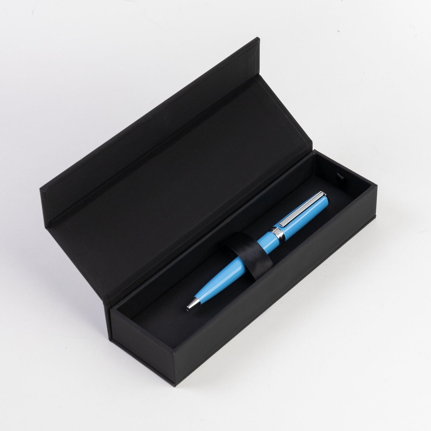 Hugo Boss Sky Blue & Chrome Classic Polished Ballpoint Pen