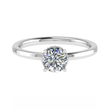 Load image into Gallery viewer, Laboratory Grown Diamond Brilliant Round Solitaire with Hidden Halo, Platinum 1.05ct