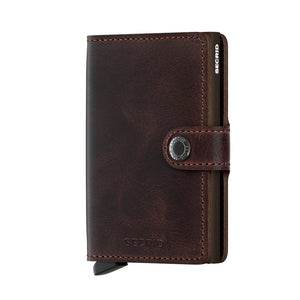 SECRID Chocolate Brown Mini Wallet Front closed