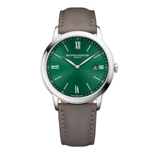 Load image into Gallery viewer, Baume &amp; Mercier 40mm Classima Green &amp; Date Dial Leather Watch