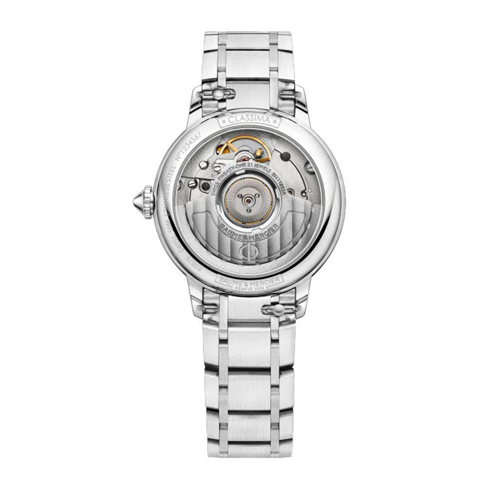 Baume & Mercier 31mm Classima Gray Date & Diamond set Dial Watch