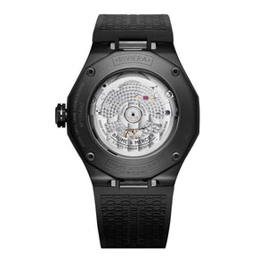 Baume & Mercier 42mm Riviera Dodecagonal Black Steel & Rubber Watch