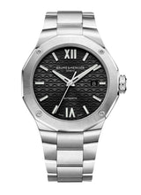 Load image into Gallery viewer, Baume &amp; Mercier 42mm Riviera Dodecagonal Black Date Dial Stainless Steel Watch